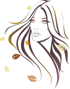 Autumn girl clipart