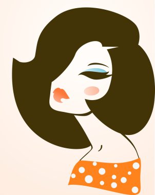 Retro woman clipart