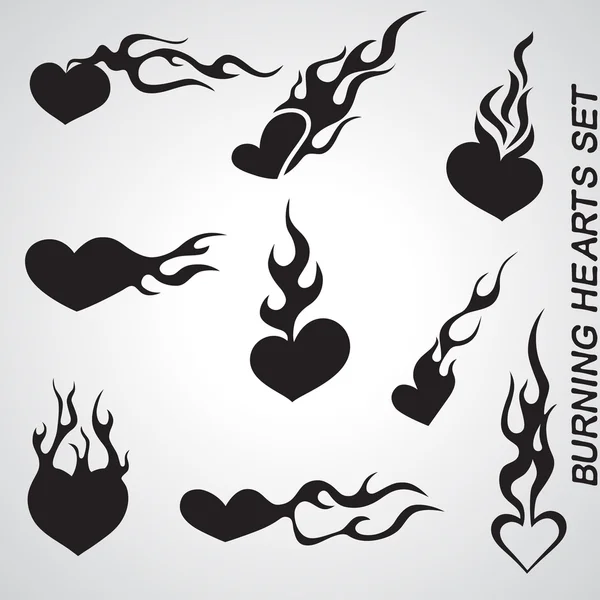 stock vector Burning Heart