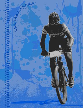 Mountain biker clipart