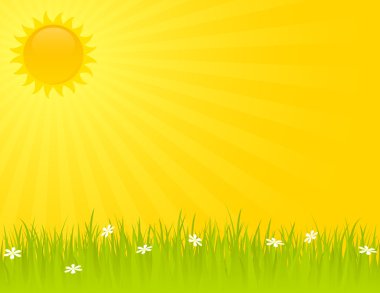 Sunny summer day clipart