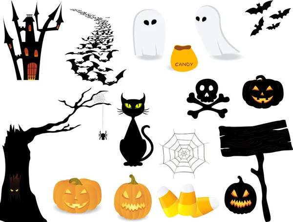 Conjunto de ícone de Halloween. — Vetor de Stock