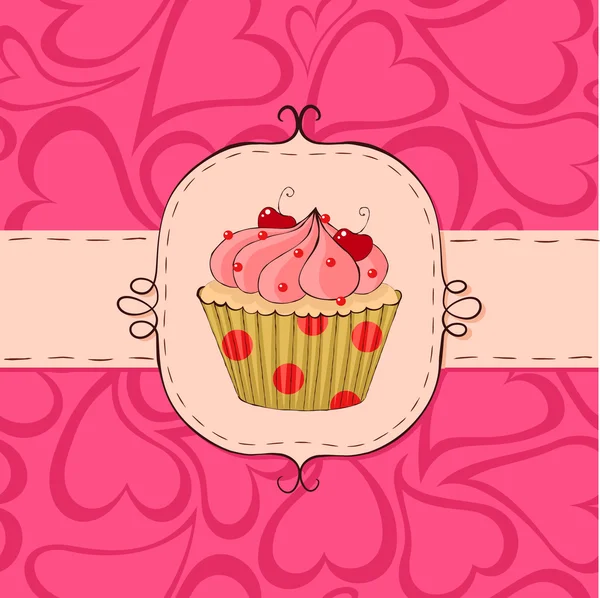Pinky Cupcake — Stockvektor