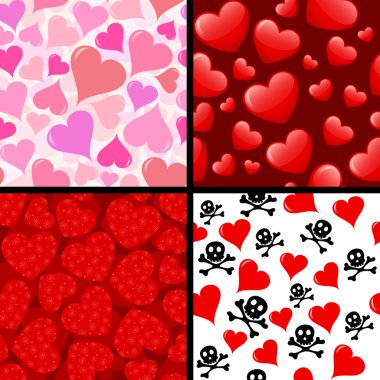 Seamless hearts clipart