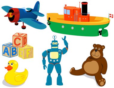 Toys set clipart