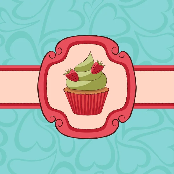 Card_cupcake — Stok Vektör