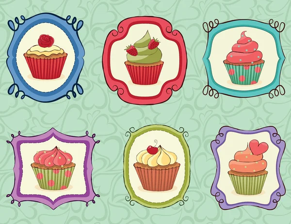 Yummy cupcakes! — Stockvector