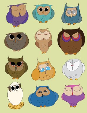 Owlset clipart