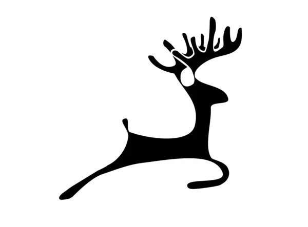 Silueta de ciervo — Vector de stock