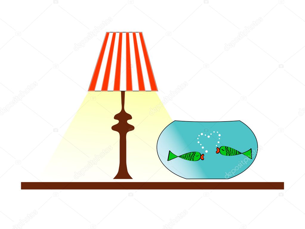 Fish under lamp