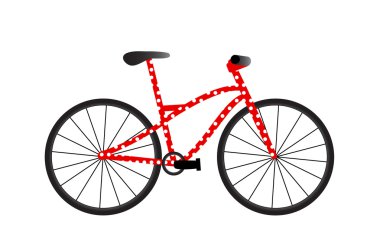 Bike with dots clipart