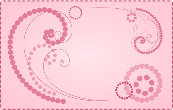 Pink swirl stippen kaart — Stockvector