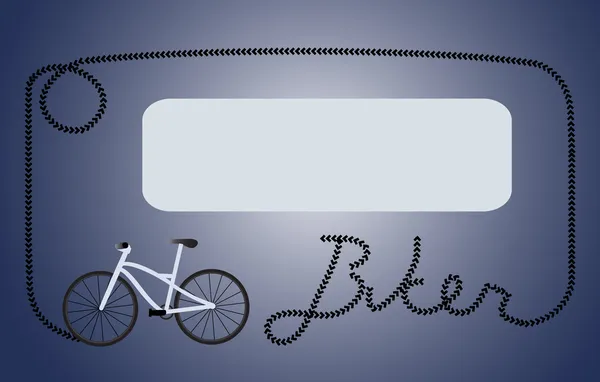 Σκούρο μπλε πλαίσιο ποδηλάτης — Διανυσματικό Αρχείο