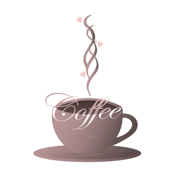 紫咖啡杯子 — 图库矢量图片