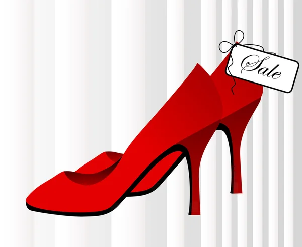 Rote Schuhe zum Verkauf — Stockvektor