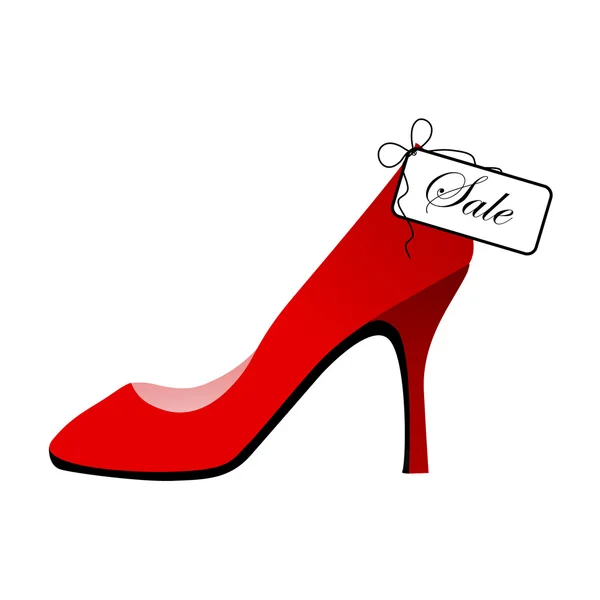 Sapato vermelho para venda — Vetor de Stock