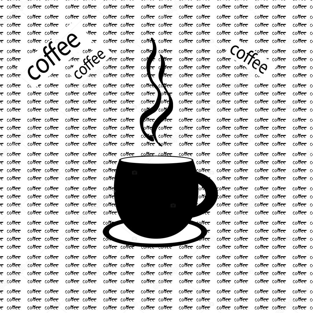 Coffee background with words