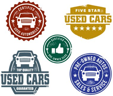 Used Car Stamps clipart