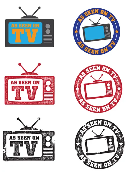 As Seen on TV Stamps — Stock Vector