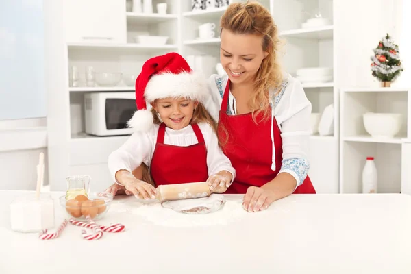 Christmas fun in the kitchen — Stock Photo, Image