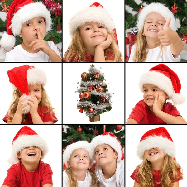 Wyrażenia dzieci zabawy w czasie świąt Bożego Narodzenia — Zdjęcie stockowe