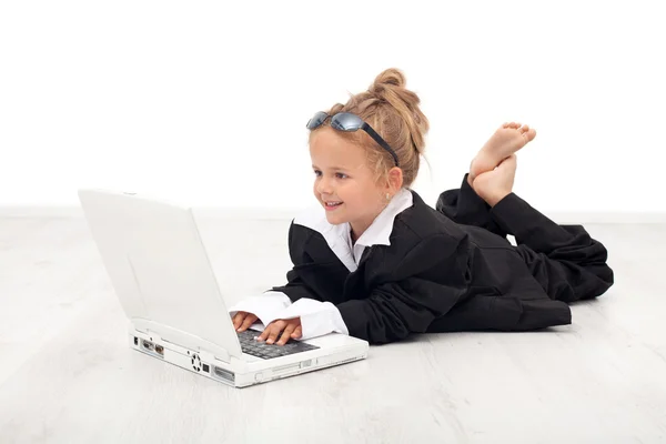 Little girl playing businesswoman — Stock Photo, Image