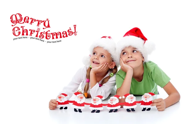 Szczęśliwe dzieci Boże Narodzenie — Zdjęcie stockowe