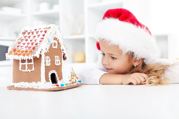 クリスマス ジンジャーブレッド クッキー家 — ストック写真