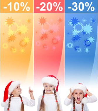 küçük kız çılgın Noel satış afiş