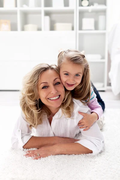 Happy times - little girl with her mother — Stock Photo, Image