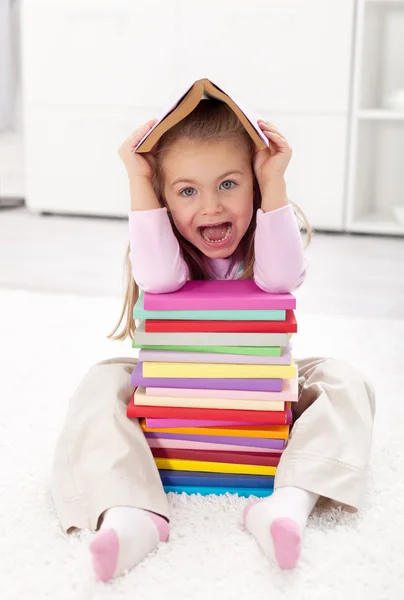 Little girl scared of school Stock Picture