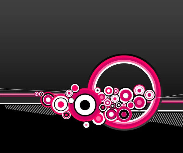Illustration av rosa cirklar. vektor — Stock vektor