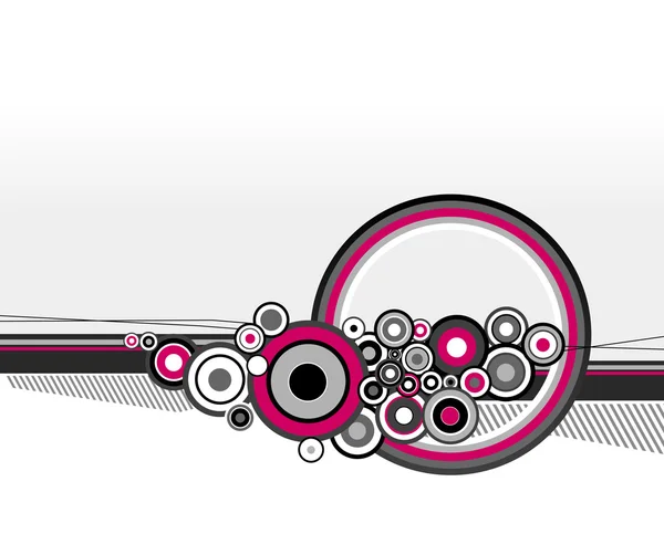 Illustration von rosa Kreisen. Vektor — Stockvektor