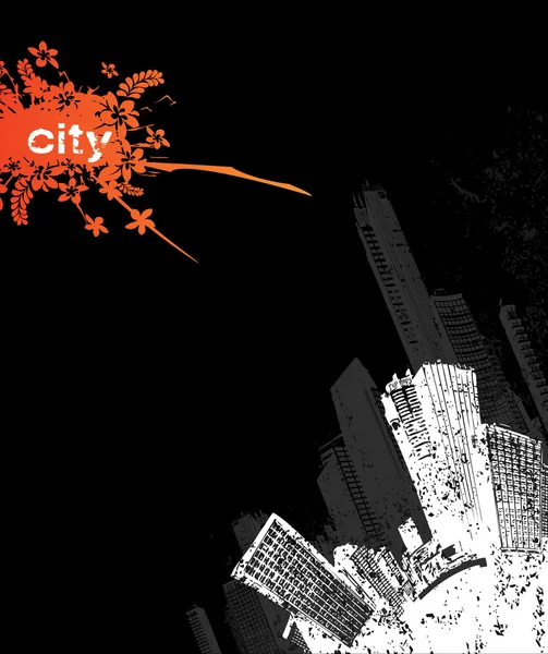 Grunge plaats (city) in de hoek. vector kunst — Stockvector