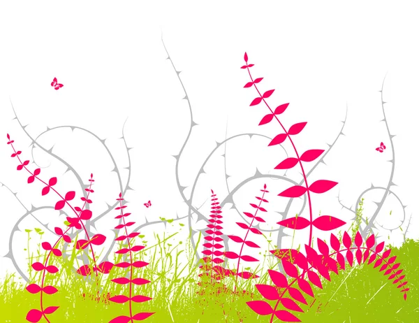 Illustration avec des plantes. Vecteur — Image vectorielle