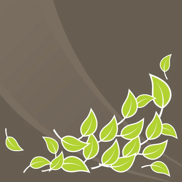 Illustrazione delle foglie verdi. Vettore — Vettoriale Stock