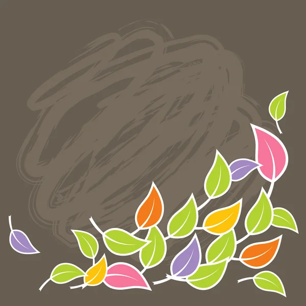 Illusztráció: színes levelek. Vektor — Stock Vector
