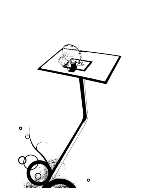Cesto da basket dal design astratto. Vettore — Vettoriale Stock