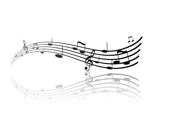 Reflejo de melodías. Arte vectorial — Archivo Imágenes Vectoriales