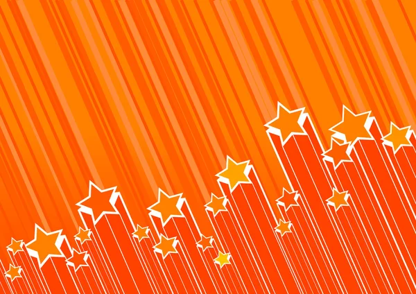 Estrelas do partido com fundo laranja. Vetor — Vetor de Stock