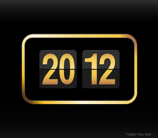 Relógio Flip com 2012 ano . — Vetor de Stock