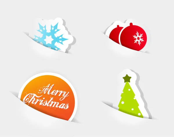 Symboles colorés de Noël . — Image vectorielle