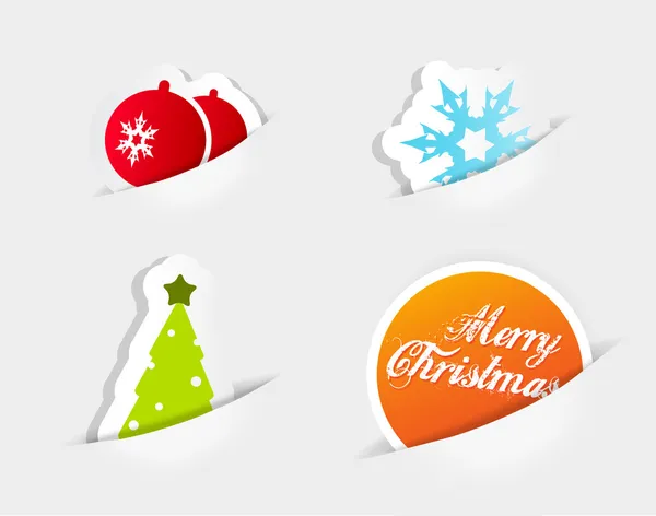 Christmas colored symbols. — Stock Vector