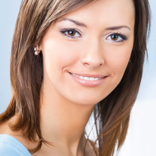 Happy smiling cheerful young woman — Stock Photo, Image