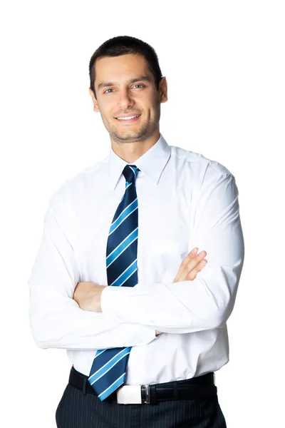 Üzletember, elszigetelt fehér background — Stock Fotó