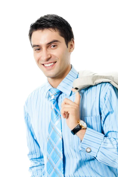 Smiling businessman, isolated — Stock Photo, Image