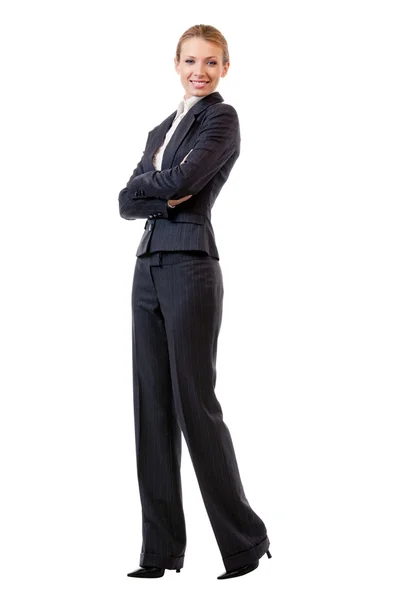Portrait corporel complet de femme d'affaires, isolée — Photo