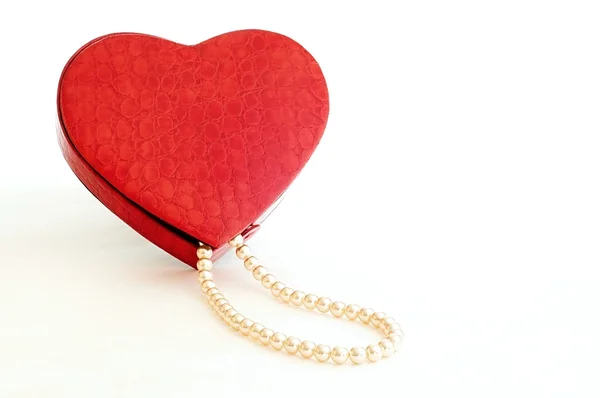Necklace in a heart case — Stock Photo, Image