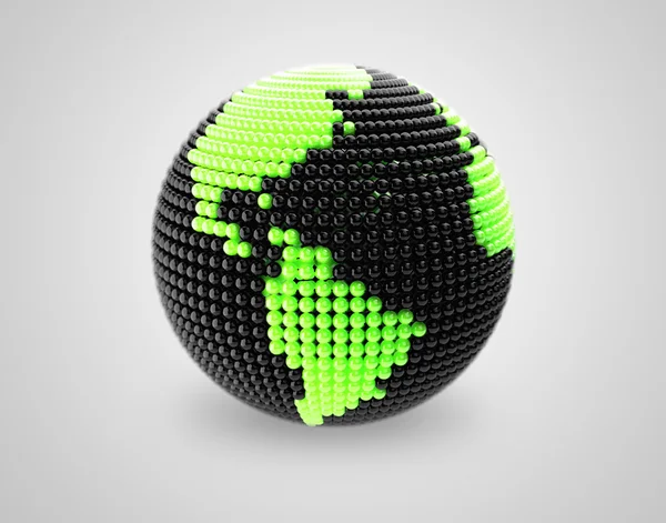 Modelo de Terra feito de contas de cor, bola . — Fotografia de Stock