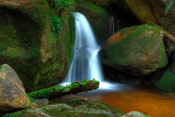 stock image Beautiful waterfalls from The Jizera Mountains